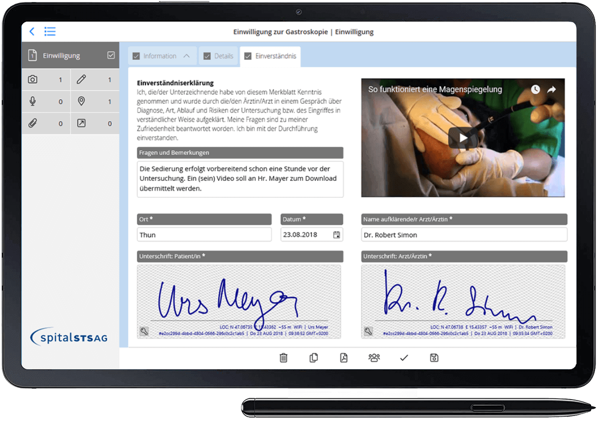 Spital STS: Dokumentierte digitale Patienten­aufklärung