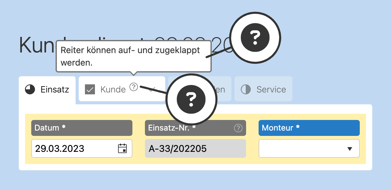 HybridForms App: Usability - Tooltipps