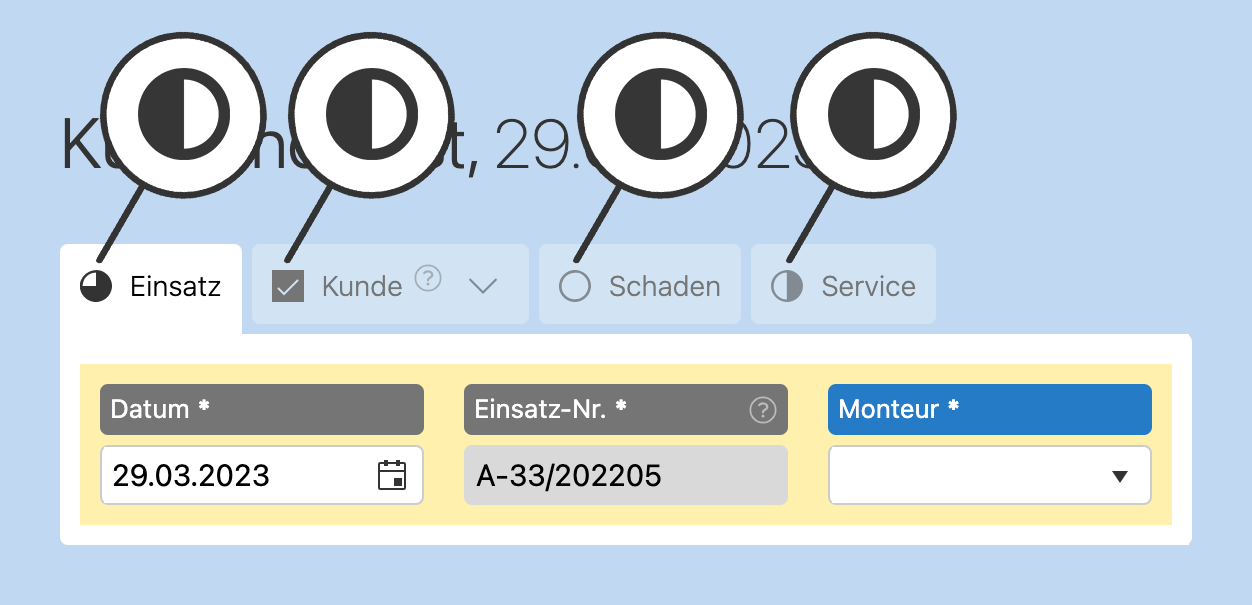 HybridForms App: Usability – Status offene Pflichtfelder HybridForms App: Usability
