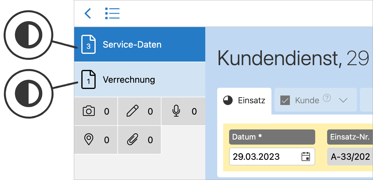 HybridForms App: Usability - Status offene Pflichtfelder