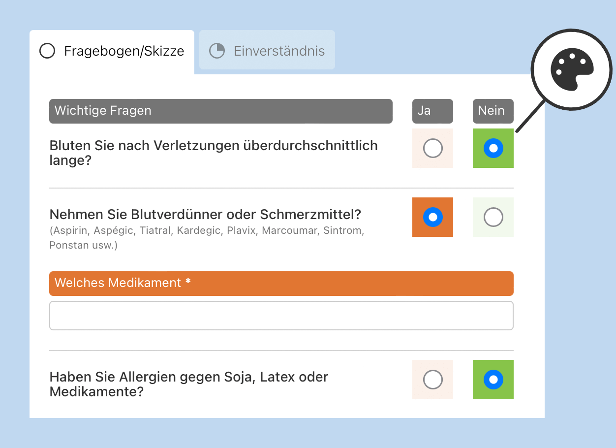 HybridForms App: Usability – Kennzeichnungen und Farben HybridForms App: Usability - Kennzeichnungen und Farben
