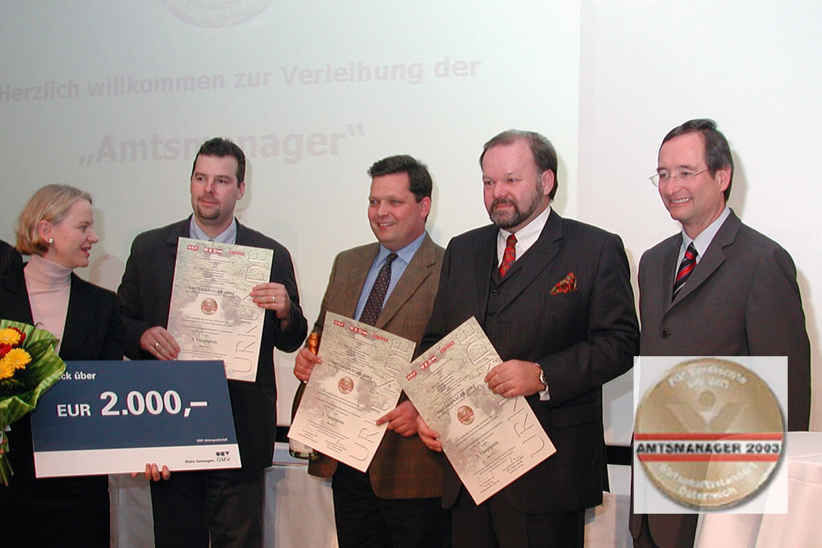 Verleihung des Amtsmanagers 2003