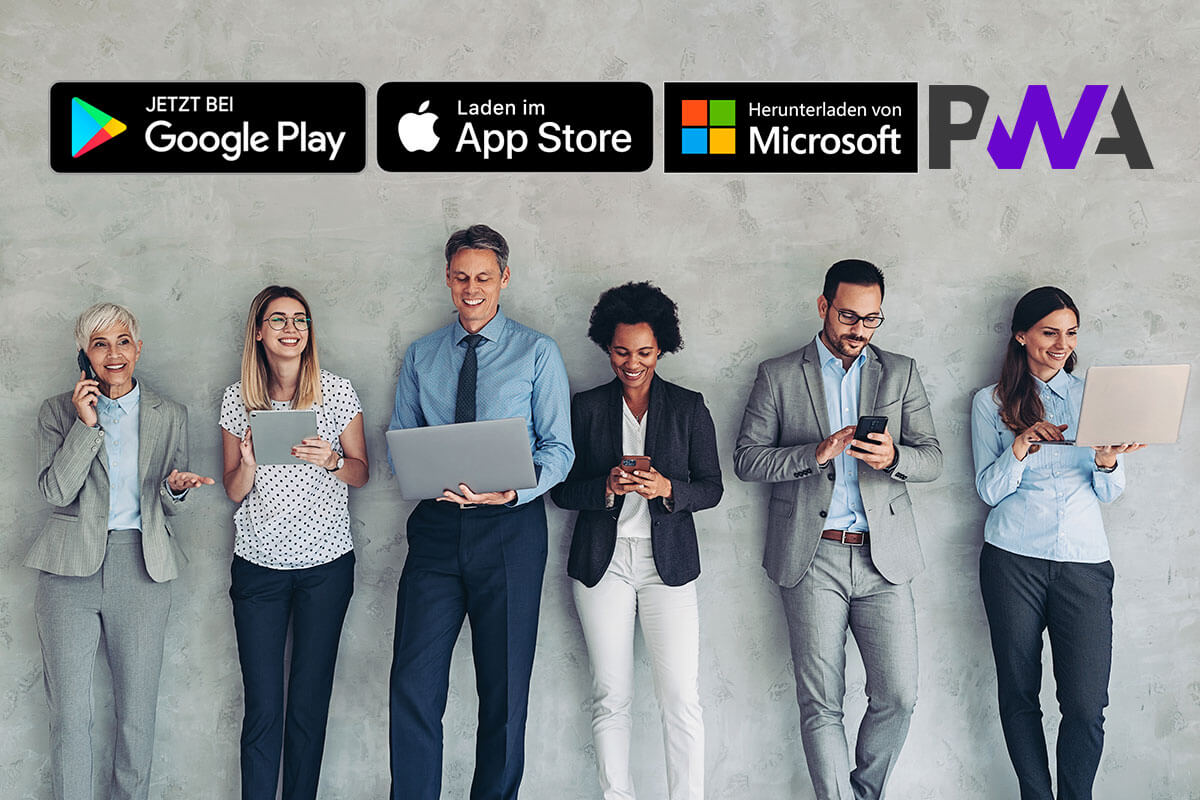 HybridForms App auf iOS, Android & Windows und Progressive Web App (PWA)