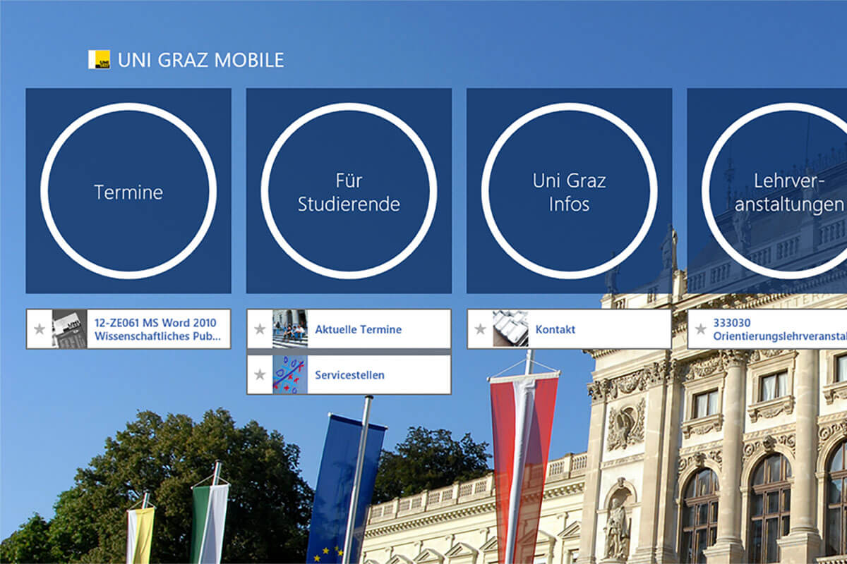 Uni Graz Mobile – Erste Windows 8 basierte Education App 2012