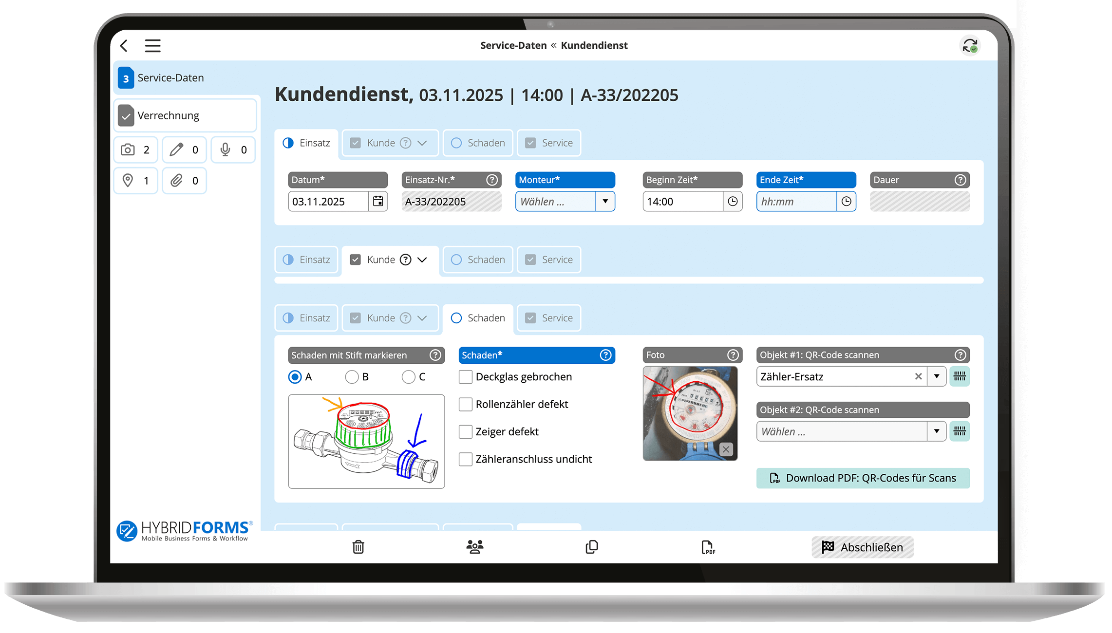 HybridForms: Mobile responsive Formulare – Laptop HybridForms: Mobile responsive Formulare – Laptop
