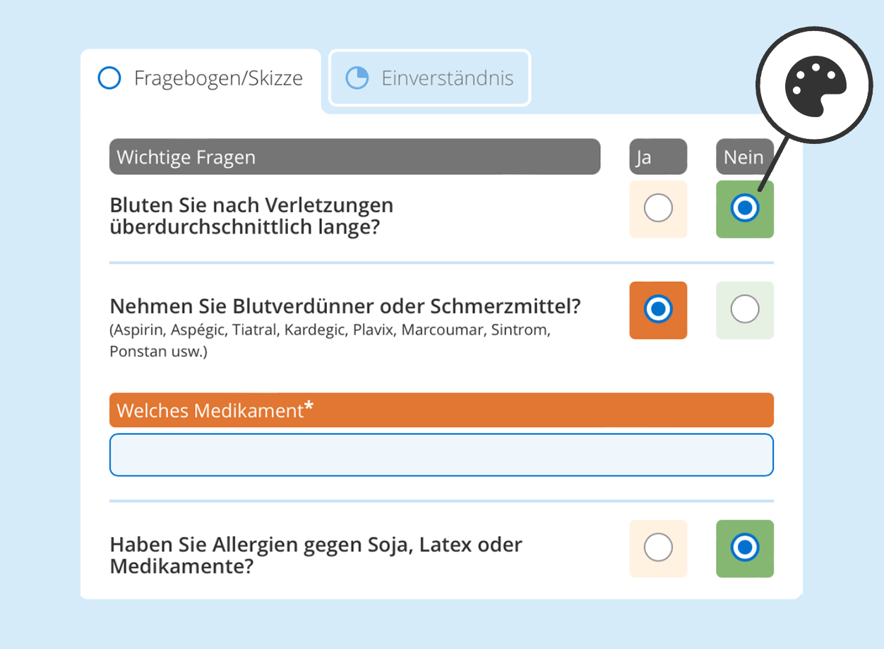HybridForms App: Usability – Kennzeichnungen und Farben HybridForms App: Usability - Kennzeichnungen und Farben