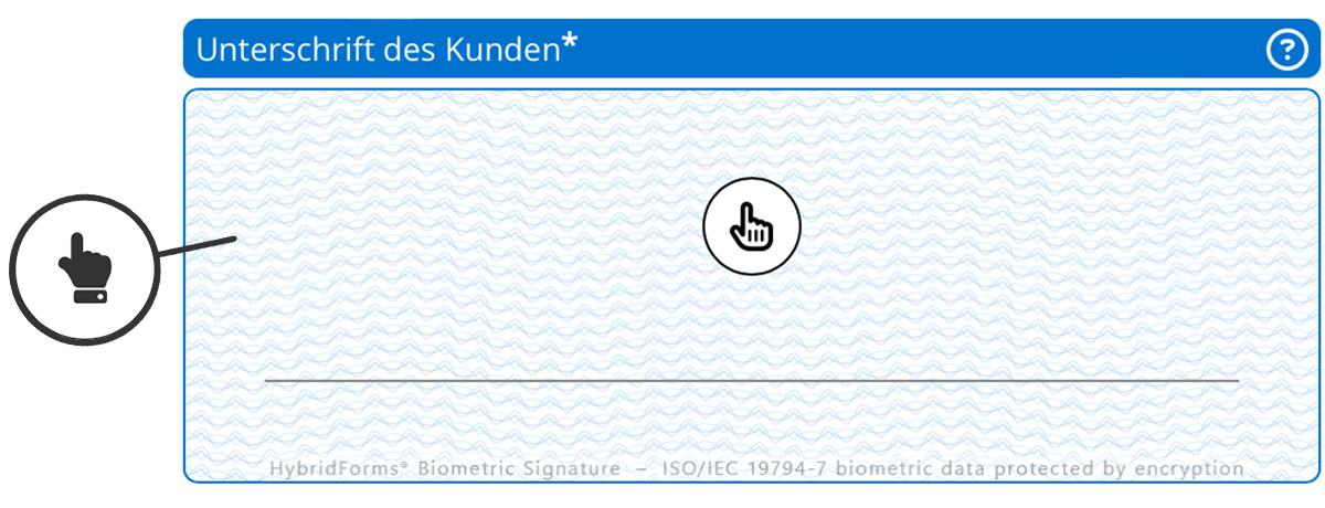 Zertifikatfreie elektronische biometrische Unterschrift in der HybridForms App