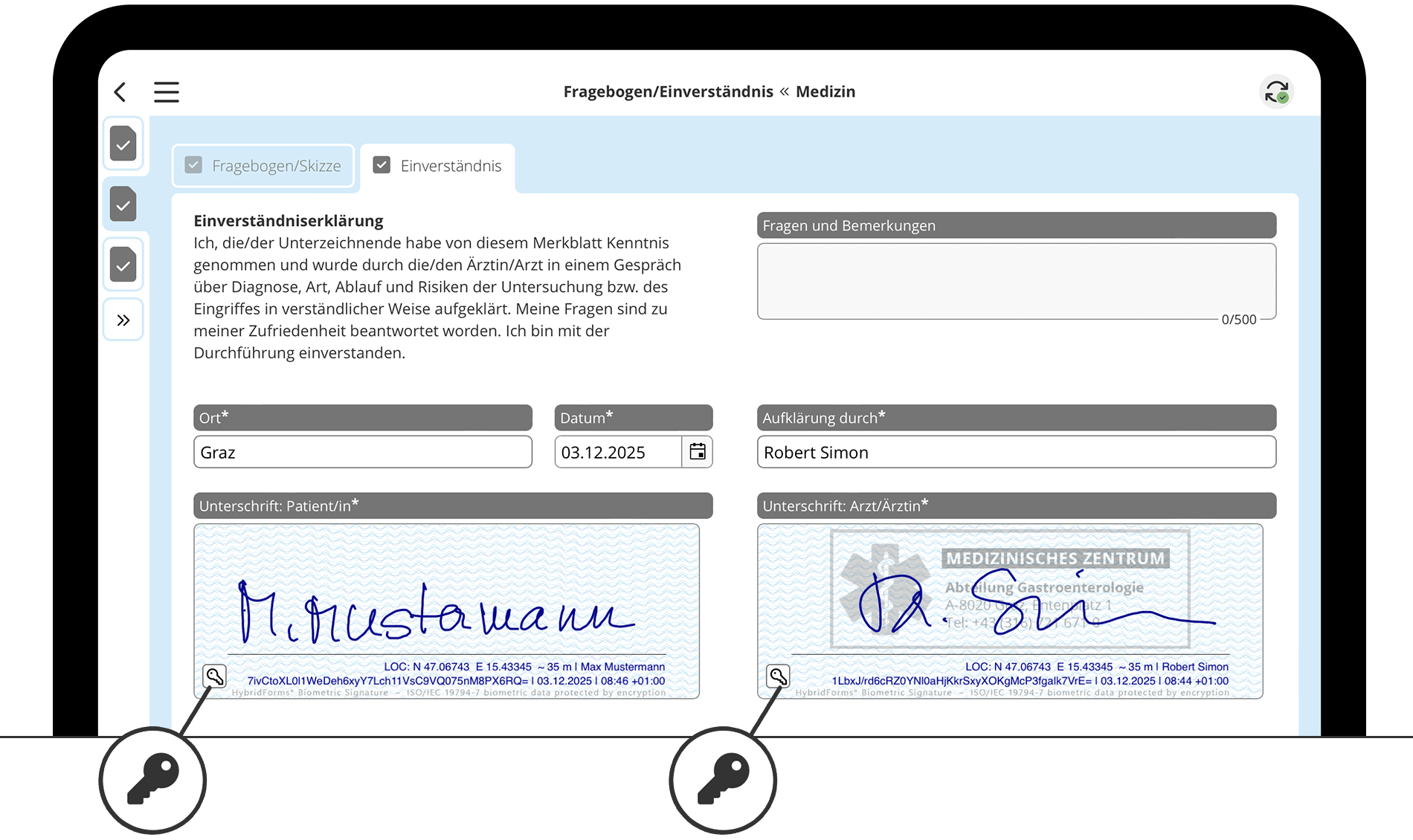HybridForms: Biometrische Unterschriften mit Meta-Daten HybridForms: Biometrische Unterschriften mit Meta-Daten