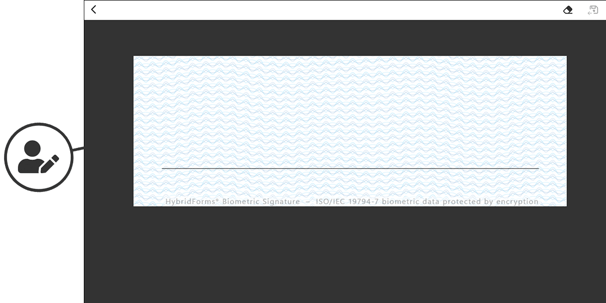 Offenes Unterschriftenfeld in der HybridForms App