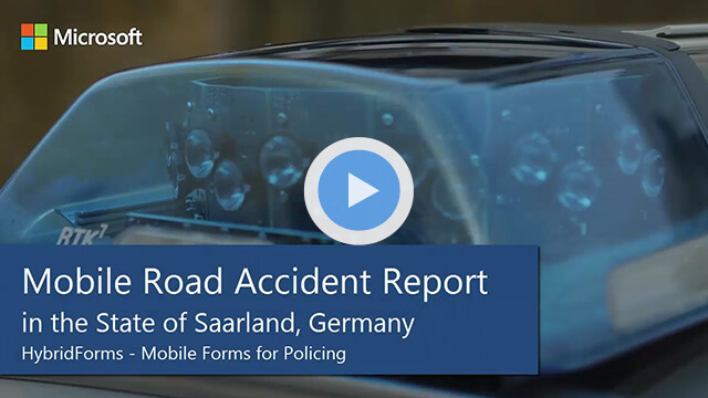 Mobile Road Accident Report in the State of Saarland with HybridForms