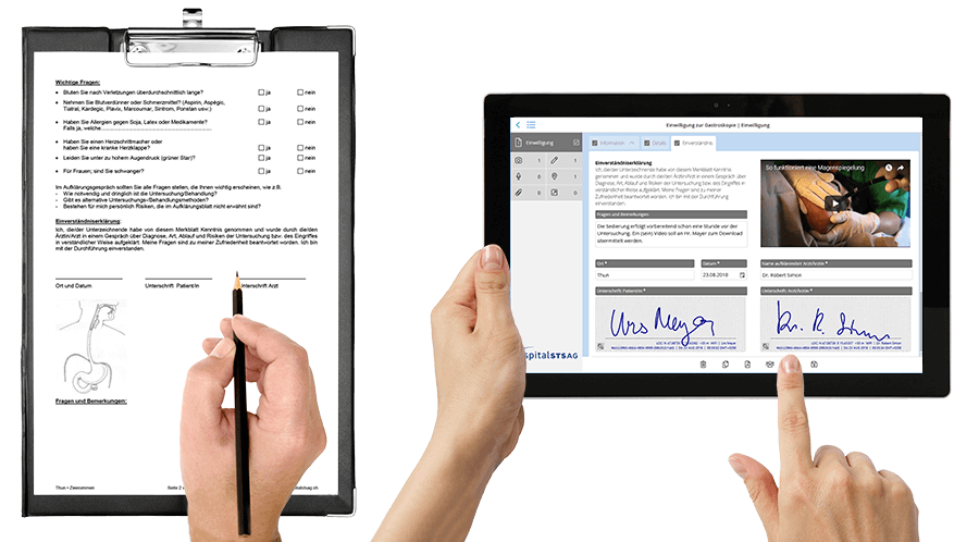 Spital STS: Digital transformation with HybridForms