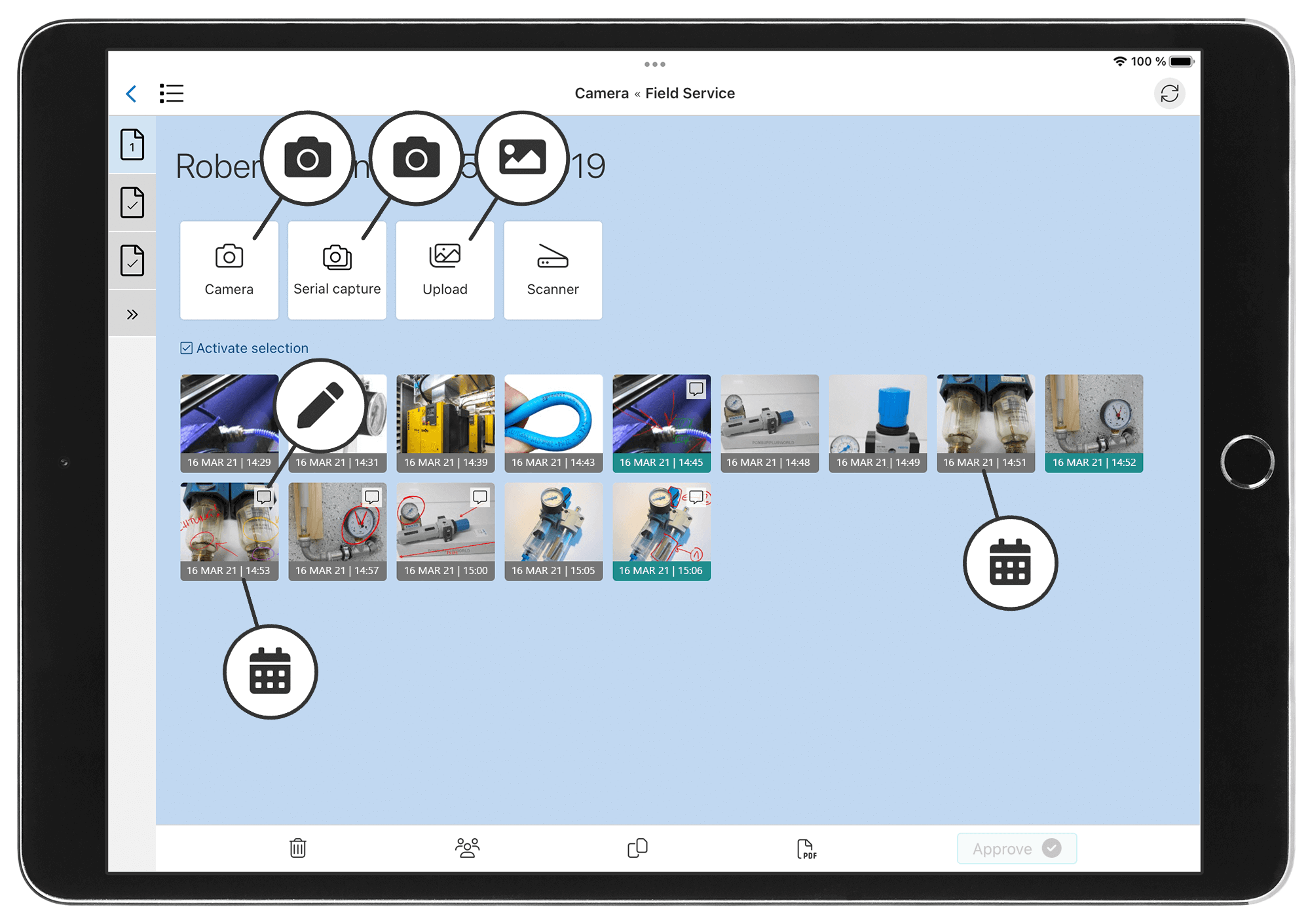 HybridForms App: Photo documentation with smartphone and tablet