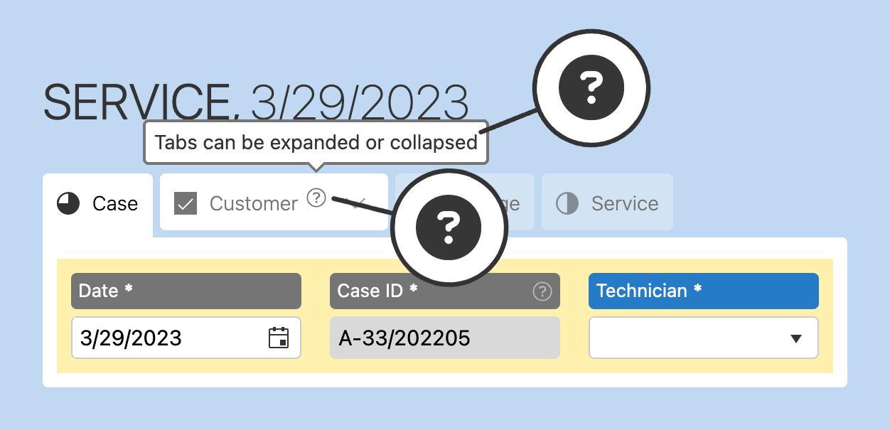 HybridForms App: Usability - tooltips