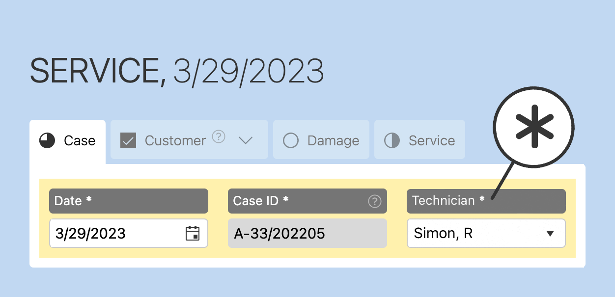 HybridForms App: filled mandatory field