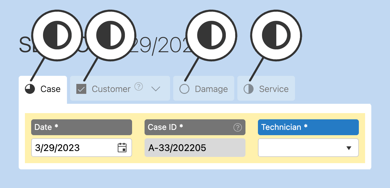 HybridForms App: Usability - Status empty mandatory fields