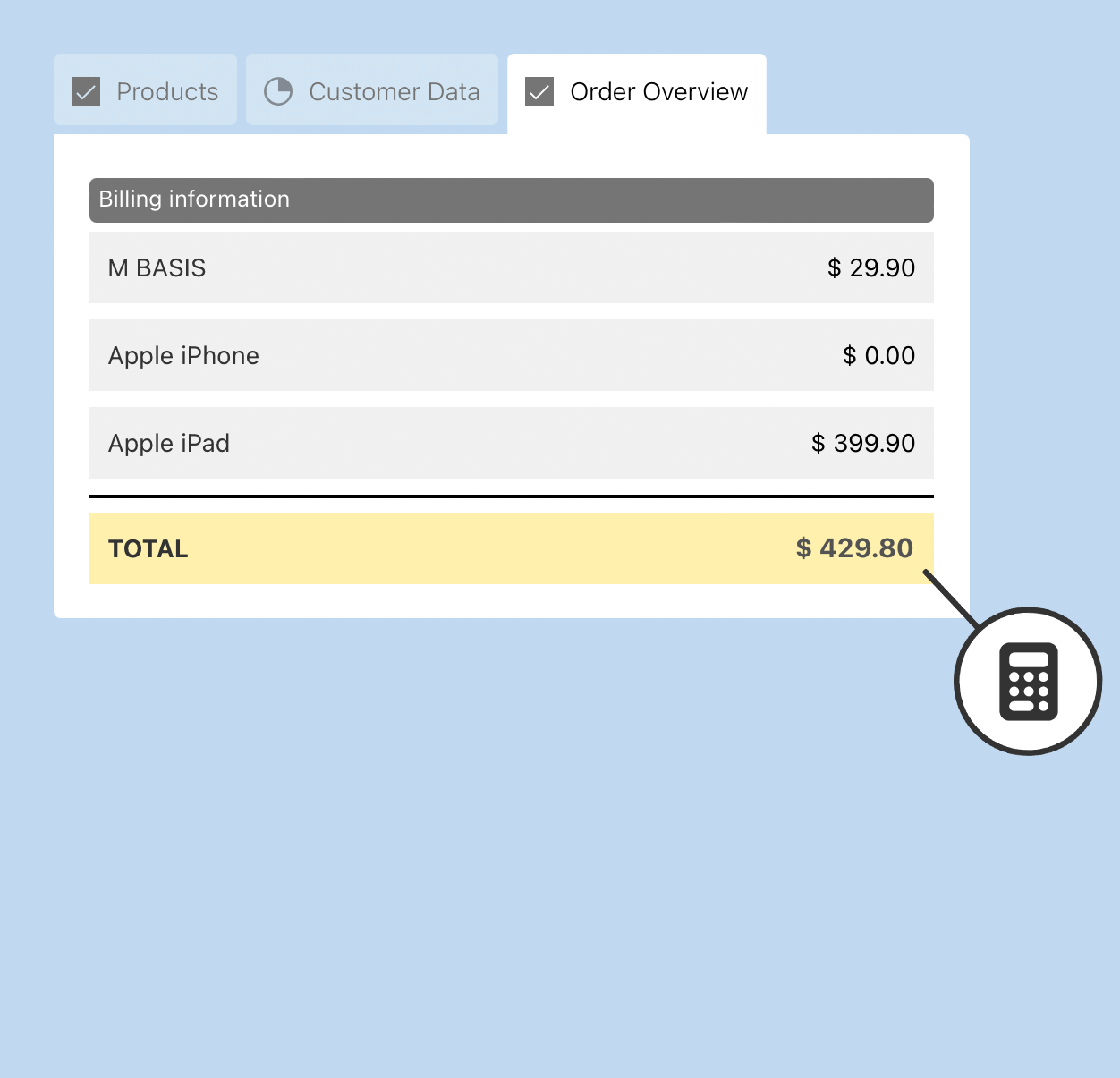 HybridForms App: Usability - Automatic calculations