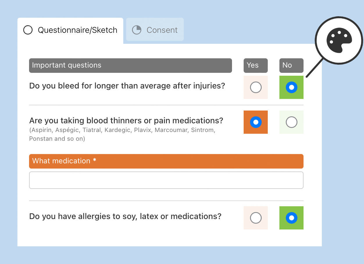 HybridForms App: Usability - Labels & colors