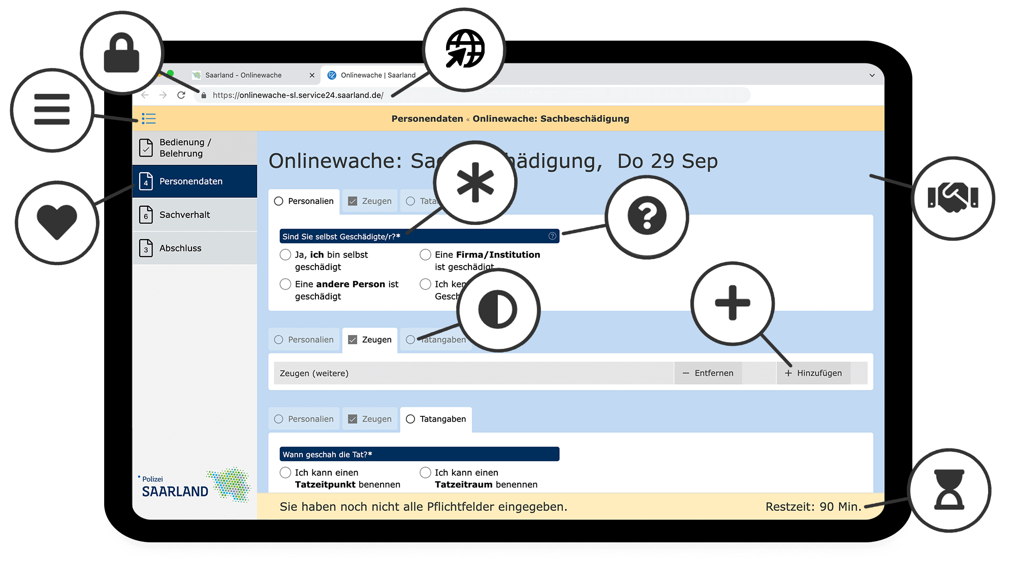 HybridForms: Online Crime Reporting with ReachOut Server