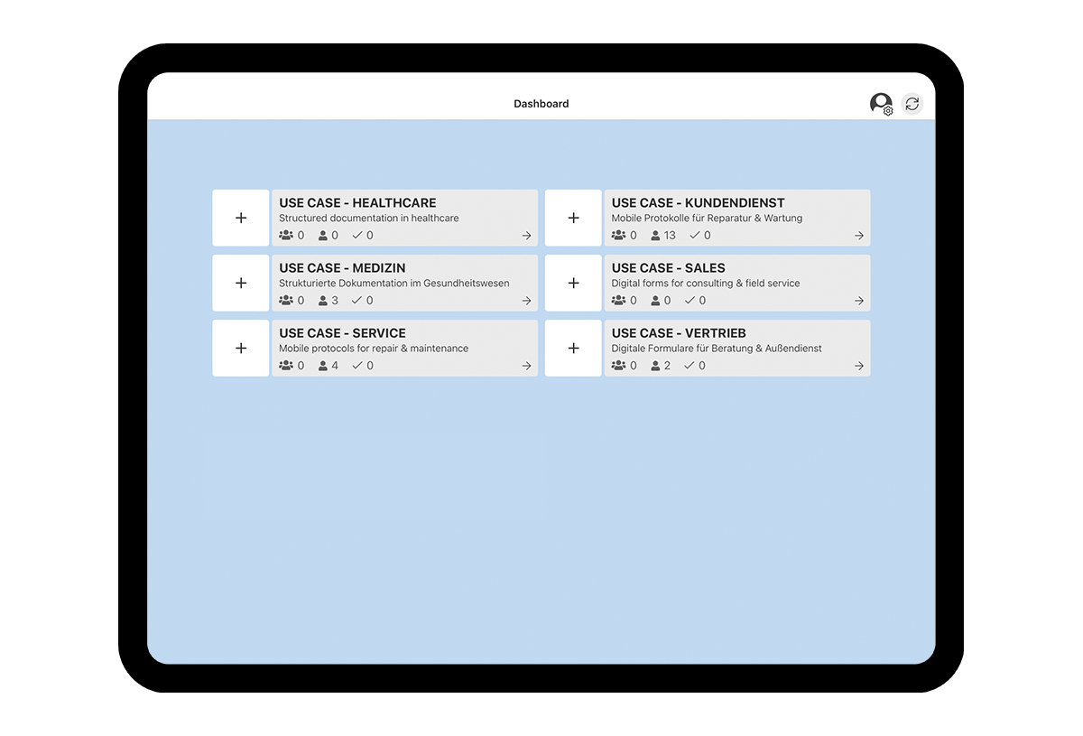HybridForms: Dashboard