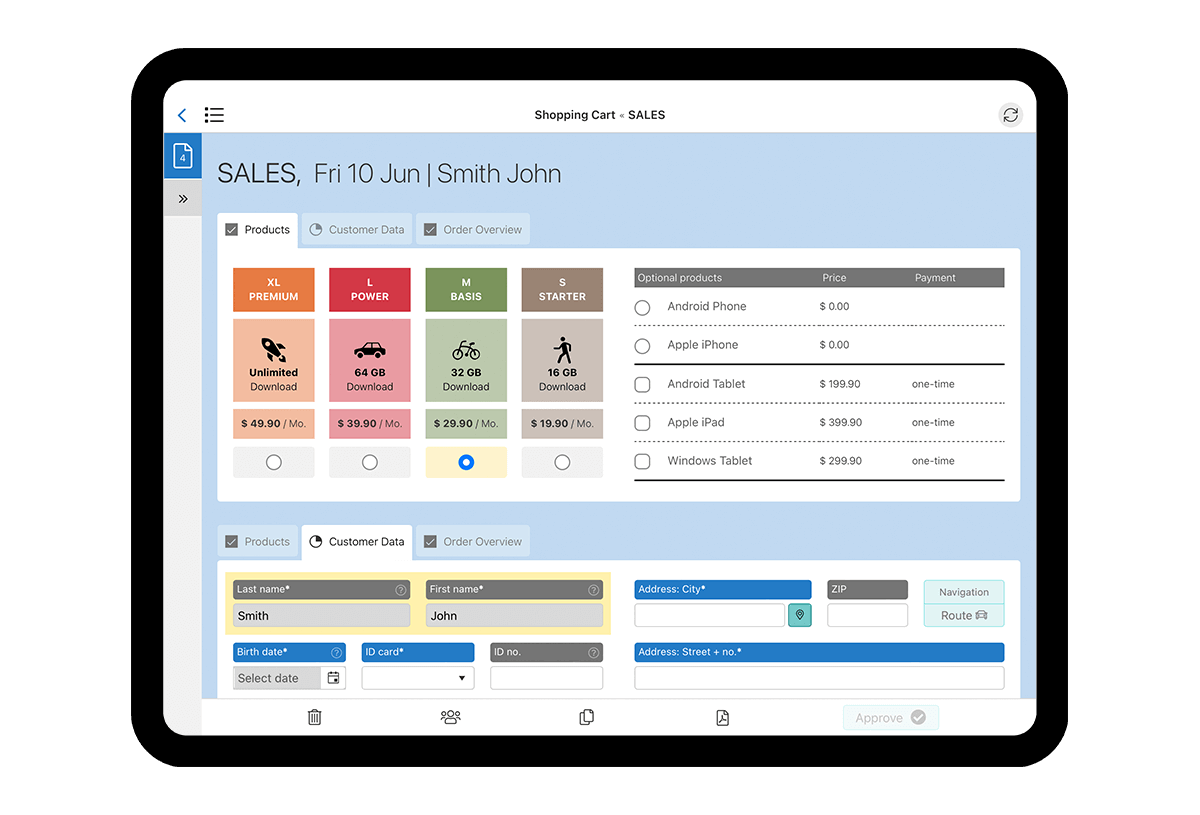 HybridForms: Use Case Sales