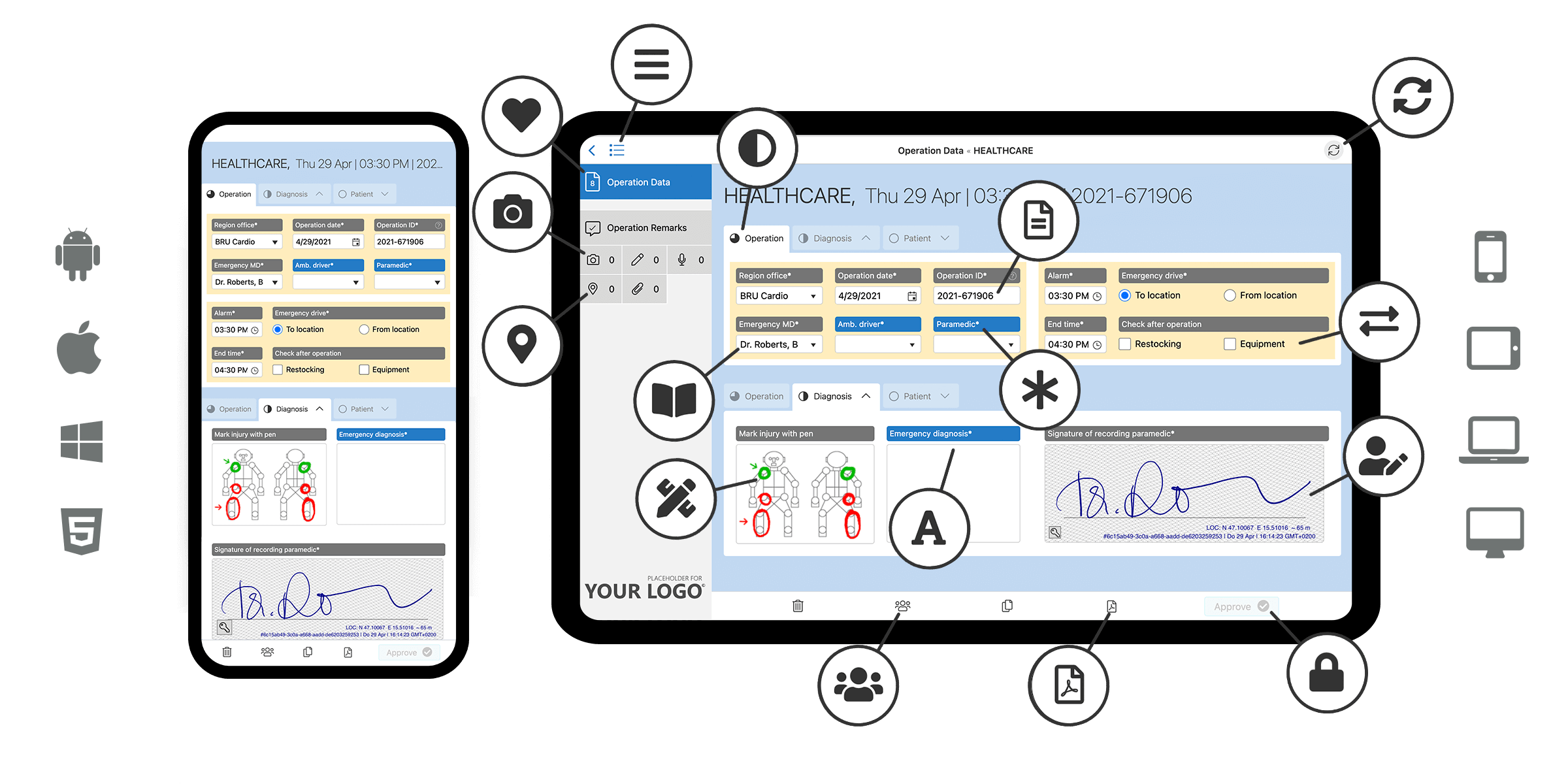 Cross-platform collaboration in distributed healthcare teams