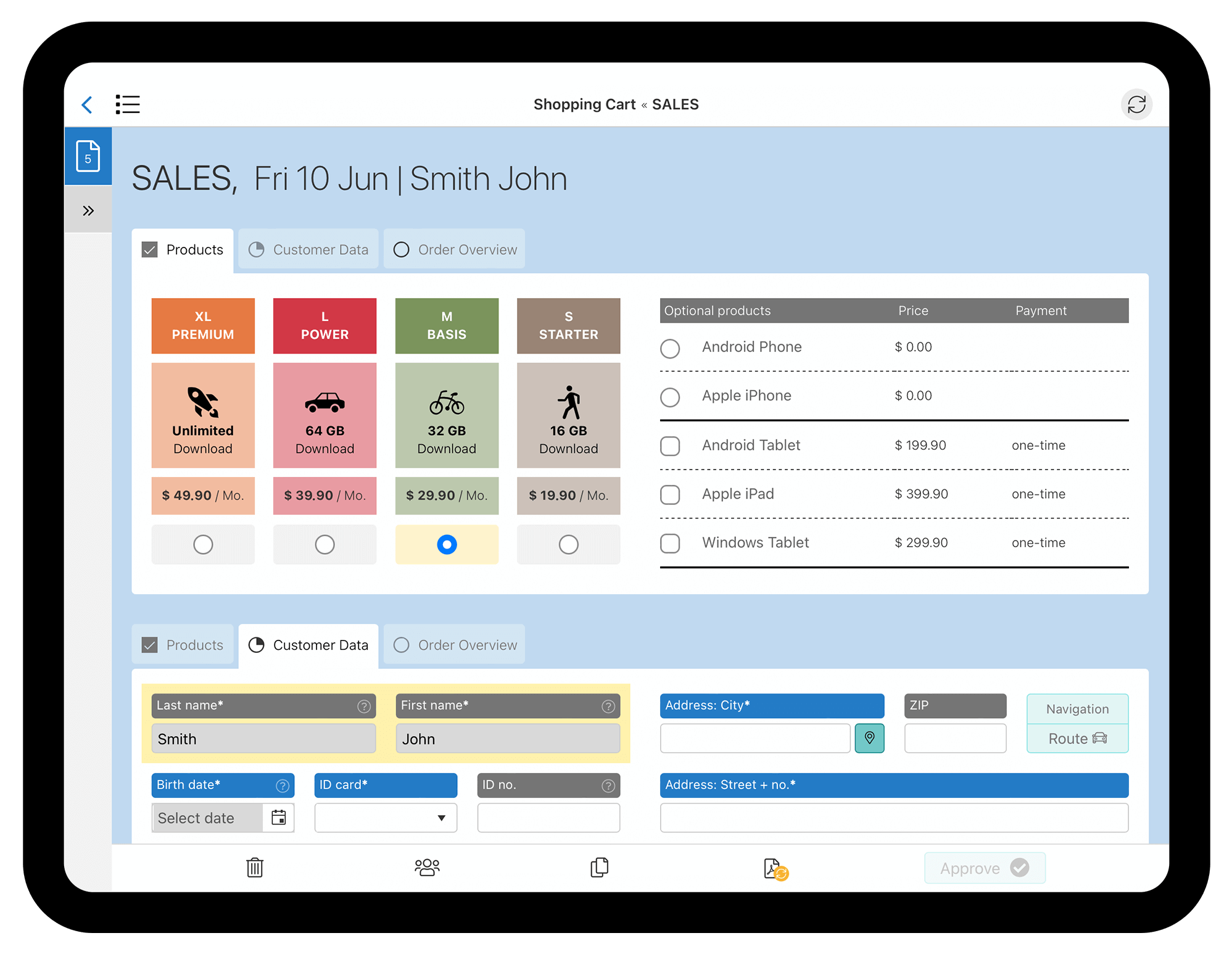 HybridForms: Use Case Sales