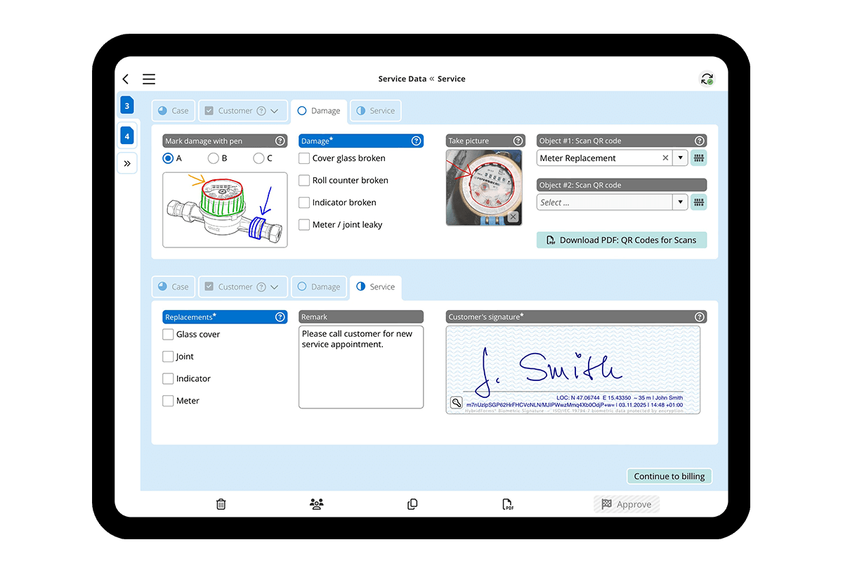 HybridForms: Biometric signature