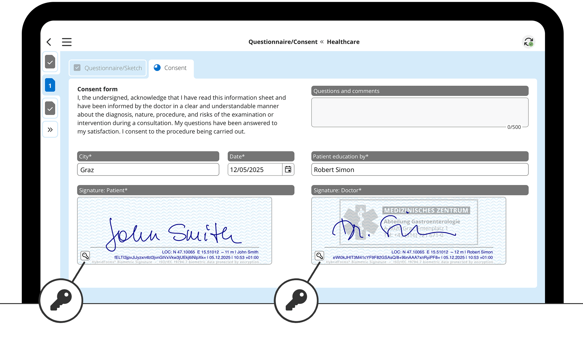 HybridForms: Biometric signature with meta data HybridForms: Biometric signature with meta data