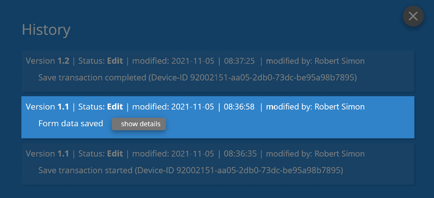 HybridForms: Audit Trail HybridForms: Audit Trail