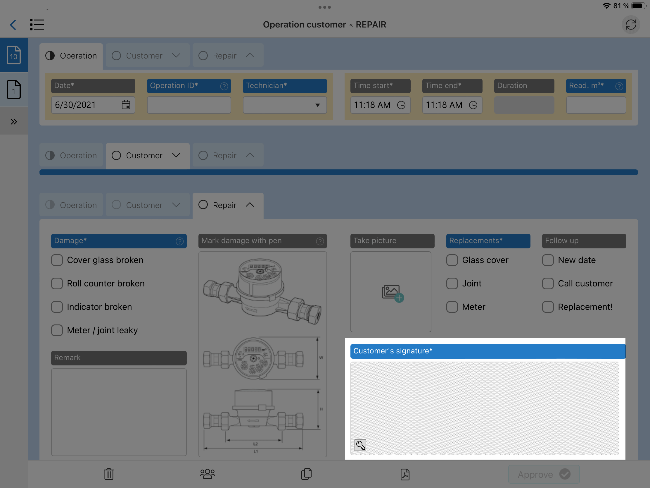 HybridForms: Signature Overlay